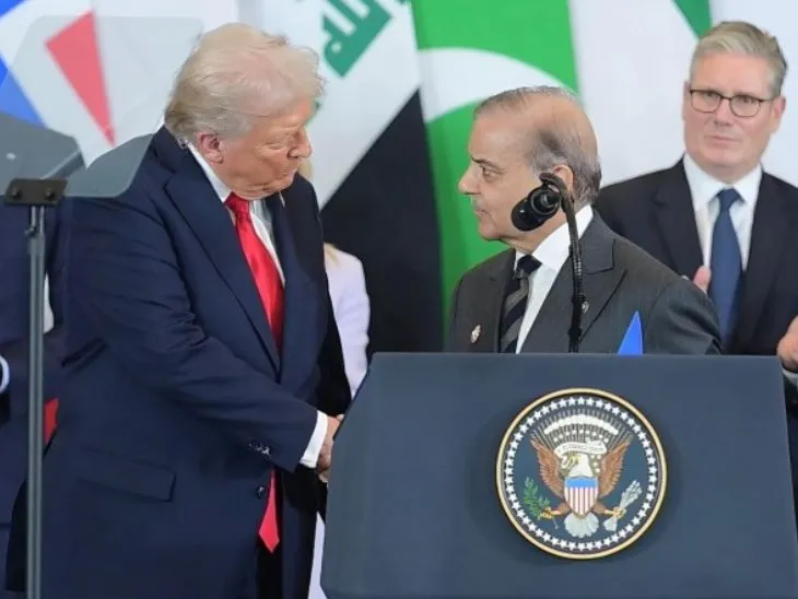 Shahbaz Sharif Trump flattery at Gaza Summit sparks media backlash